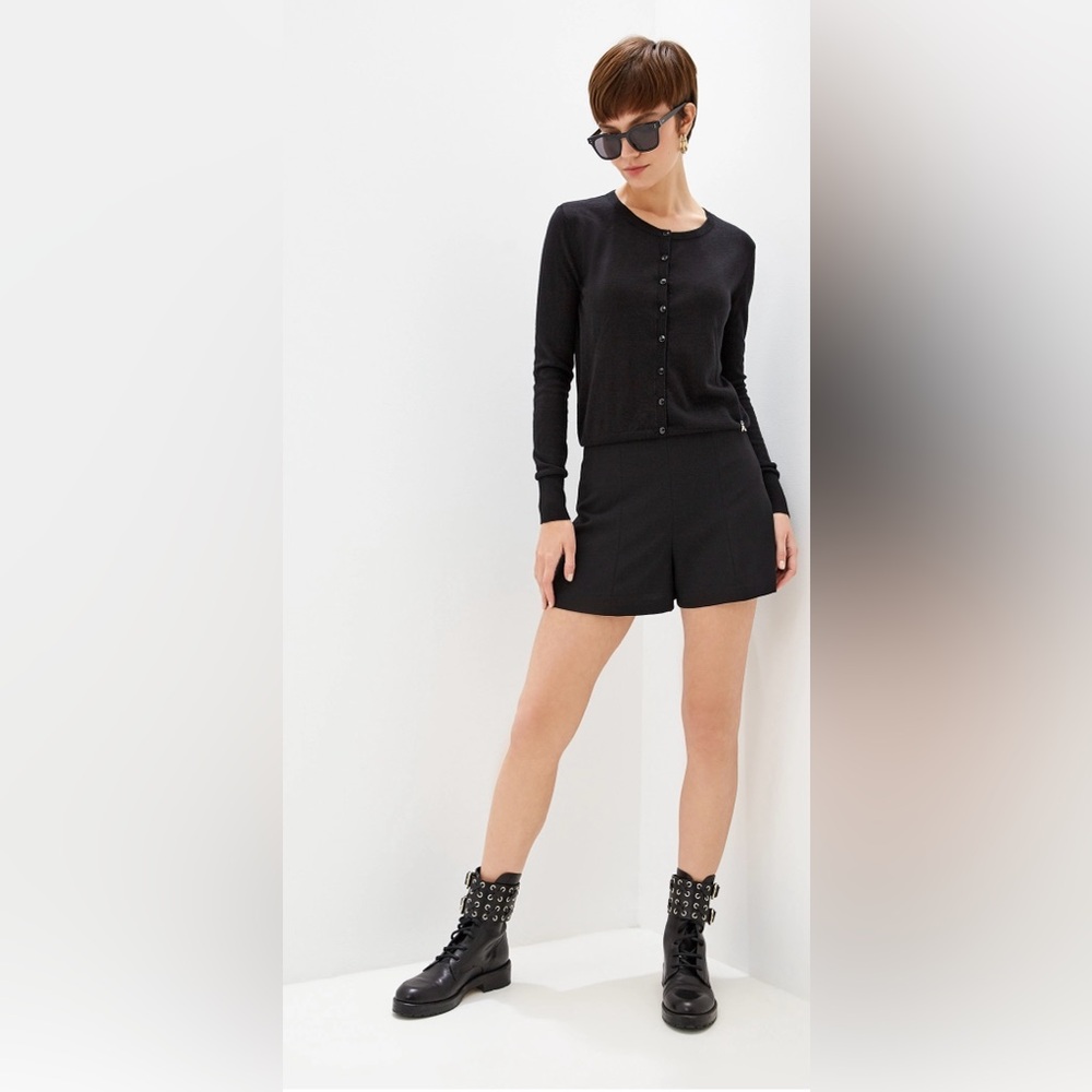 H&M Black Button-Front Cardigan Sweater